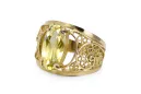 Vintage Jewlery Ring Yellow Peridot 14K Yellow gold vrc057y